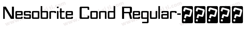 Nesobrite Cond Regular字体转换
